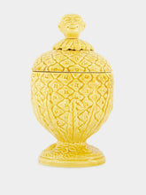 Les Ottomans Yellow Handpainted Monkey Jar