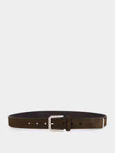 Brunello Cucinelli Rust Brown Suede Leather Belt