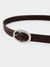 Brunello Cucinelli Burgundy Chevron Braided Leather Belt