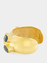 Paula Mazus Gold Stone Embellished Slim Cuff