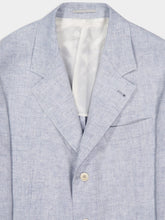 Brunello Cucinelli Cosmos Grey Délavé Linen Deconstructed Blazer