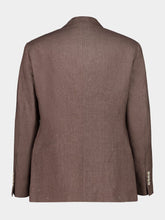 Brunello Cucinelli Nut Délavé Linen Deconstructed Blazer