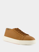 Light Brown Tumbled Leather Sneakers