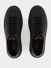 Santoni Black Low-Top Dames Leather Sneakers