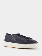 Santoni Blue Leather Sneakers