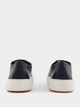 Santoni Blue Leather Sneakers