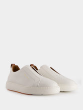 White Leather Slip-On Sneakers | PDP - Fashion Clinic