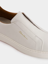 White Leather Slip-On Sneakers | PDP - Fashion Clinic