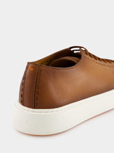 Santoni Light Brown Clean Row Leather Sneakers