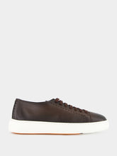 Santoni Brown Sneakers L-Top Clean Row Leather
