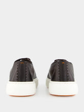 Santoni Brown Sneakers L-Top Clean Row Leather
