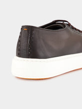Santoni Brown Sneakers L-Top Clean Row Leather