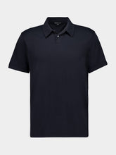 James Perse Black Brushed Lotus Cotton Polo