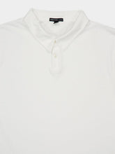 James Perse White Brushed Lotus Cotton Polo