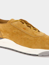 Santoni Gold Brown Suede Sneakers