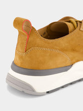 Santoni Gold Brown Suede Sneakers