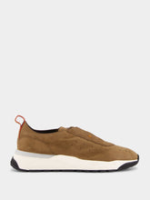 Santoni Dark Brown Suede Sneakers