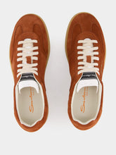 Santoni Brown Suede DBS Oly Sneaker