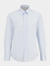Brunello Cucinelli Light Blue Cotton Twill Slim Shirt