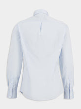 Brunello Cucinelli Light Blue Cotton Twill Slim Shirt