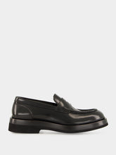 Santoni Black Penny Gunder Loafers
