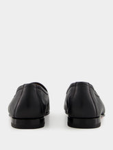 Santoni Black Leather Andrea Tassel Loafer