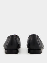 Santoni Black Leather Andrea Tassel Loafer