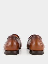 Santoni Brown Leather Loafer with Tassel