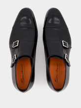 Santoni Leather Double-Buckle Shoes