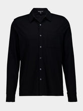 James Perse Black Clean Finish Cotton Jersey Shirt