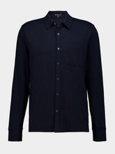 James Perse Deep Blue Clean Finish Cotton Jersey Shirt