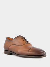 Santoni Brown Polished Leather Shoes