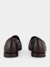 Santoni Brown Calf Leather Carlo Loafers