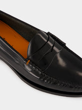 Santoni Black Quentin Leather Loafers