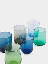 Bitossi Set of 6 Blue and Green Mixed Shape Tumblers