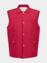 Brunello Cucinelli Red Gilet Button-Up Water-Resistant Woven Vest