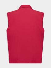 Brunello Cucinelli Red Gilet Button-Up Water-Resistant Woven Vest