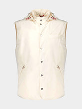 Brunello Cucinelli White Water-Resistant Hooded Vest