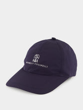 Brunello Cucinelli Navy Microfiber Logo Baseball Cap