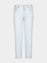 Brunello Cucinelli Light Blue Washed Cuffed-Hem Jeans