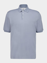 Brunello Cucinelli Medium Blue Cotton Polo Shirt