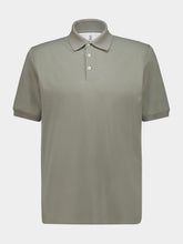 Brunello Cucinelli Khaki Cotton Fit Polo Shirt