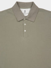 Brunello Cucinelli Khaki Cotton Fit Polo Shirt