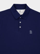 Brunello Cucinelli Blue Cotton Piqué Polo Shirt