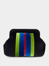 Paula Medine Tap Shoe Stripped Clutch