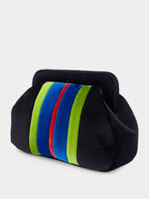 Paula Medine Tap Shoe Stripped Clutch