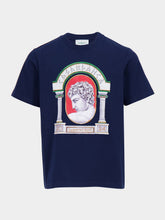 Casablanca Navy La Medaille Printed T-Shirt