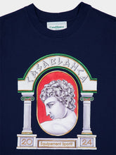 Casablanca Navy La Medaille Printed T-Shirt