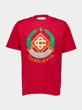 Casablanca Red Casa Crest Printed T-Shirt