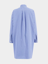 Miu Miu Sapphire Blue Striped Cotton Dress